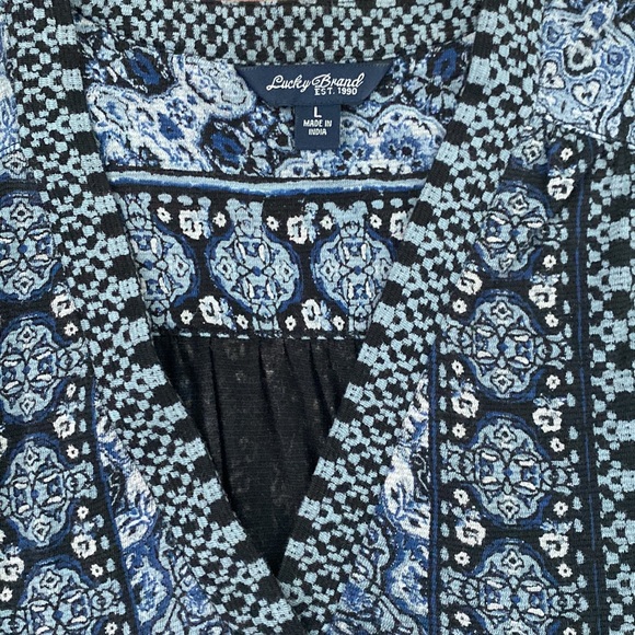 Lucky Brand Tunic Blouse, Size L - Picture 2 of 5
